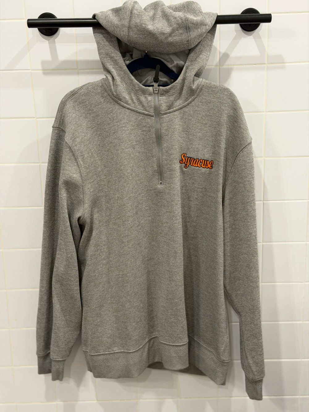 Nike Gray Hoodie with Orange Syracuse Script
